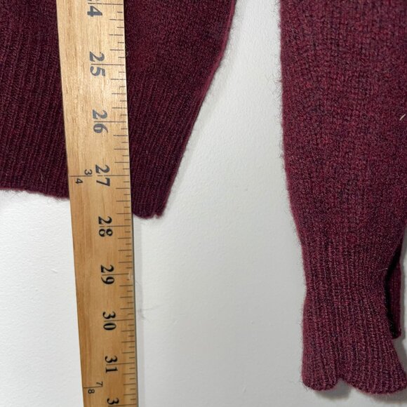 Polo Ralph Lauren Men's Sweater Lambswool Size XL V-Neck Maroon Long Sleeve - Picture 7 of 8